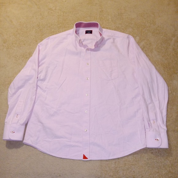 Untuckit Men's Long Sleeve Button Down Shirt Size XL Slim Fit Pink - Picture 1 of 6